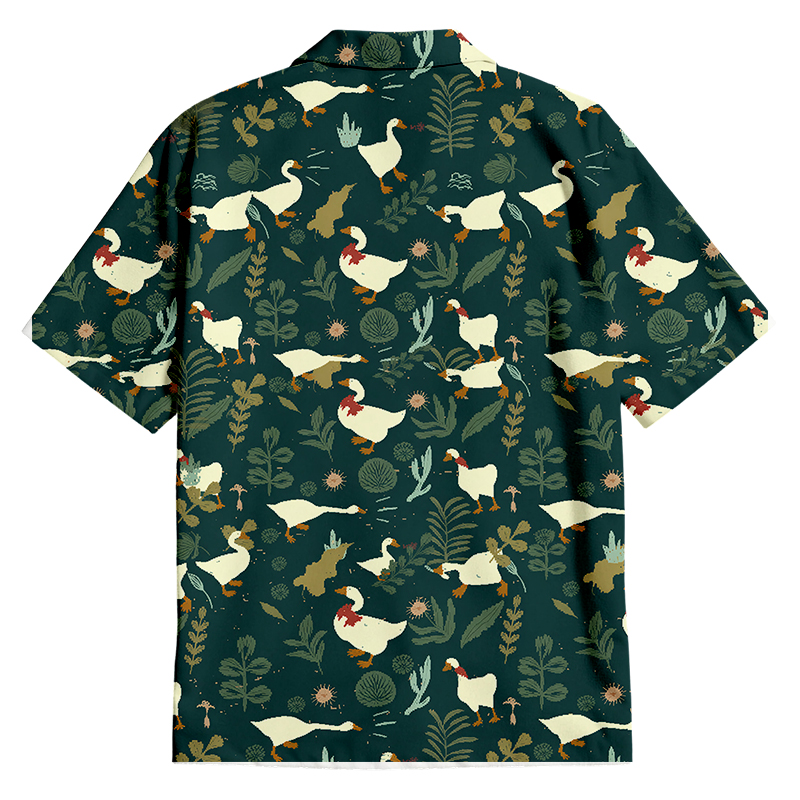 Cardydony Men's Goose Button Up Pocket Shirt