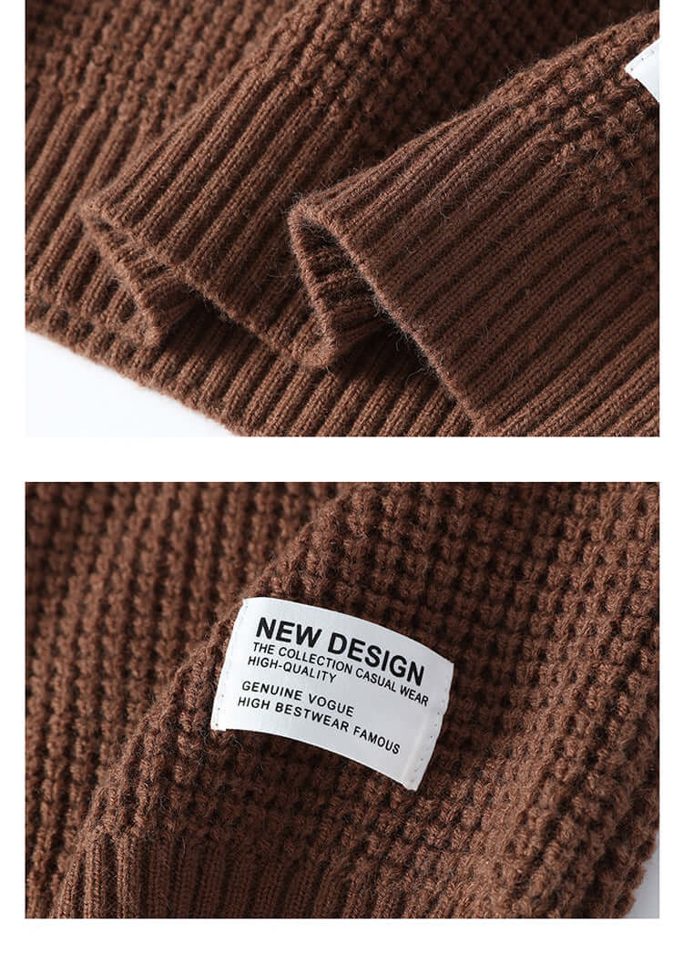 Cardydony Women's Unisex Knit Collar Sweater | Winter Pullover