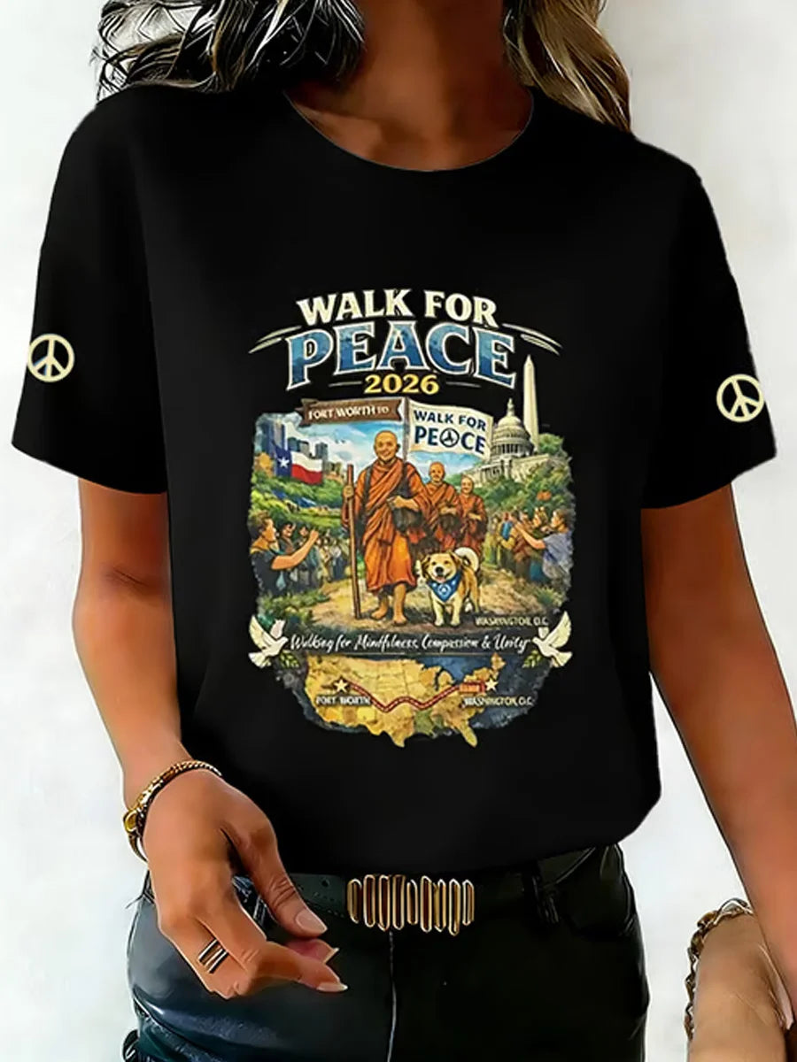 Cardydony Women's Walk For Peace Art Print T-shirt2