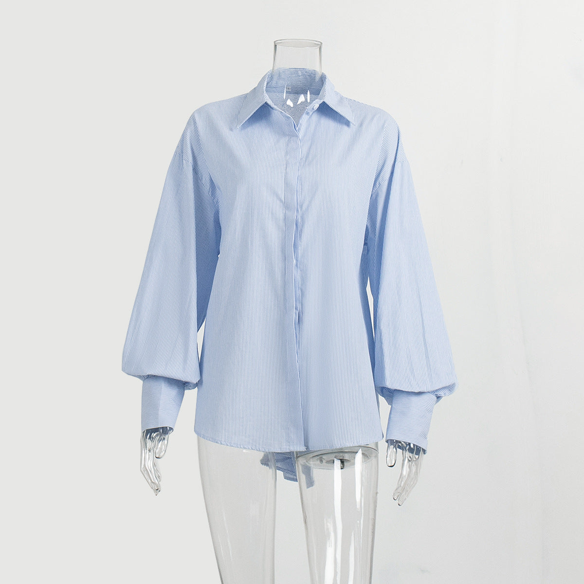 Cardydony Women's Relaxed-Fit Striped Button-Up Shirt