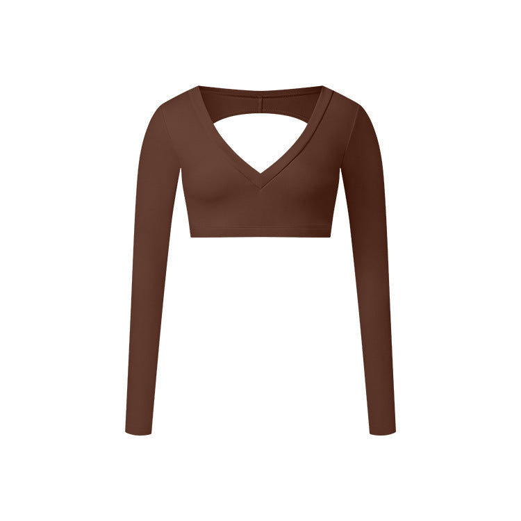 Cardydony Women's V-Neck Long Sleeve Active Top