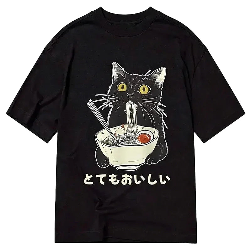 Cardydony Cats Eat Ramen Noodles Classic T-shirt