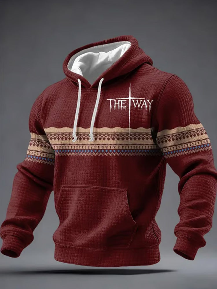 Cardydony Men's Casumen's Faith Print Hoodie