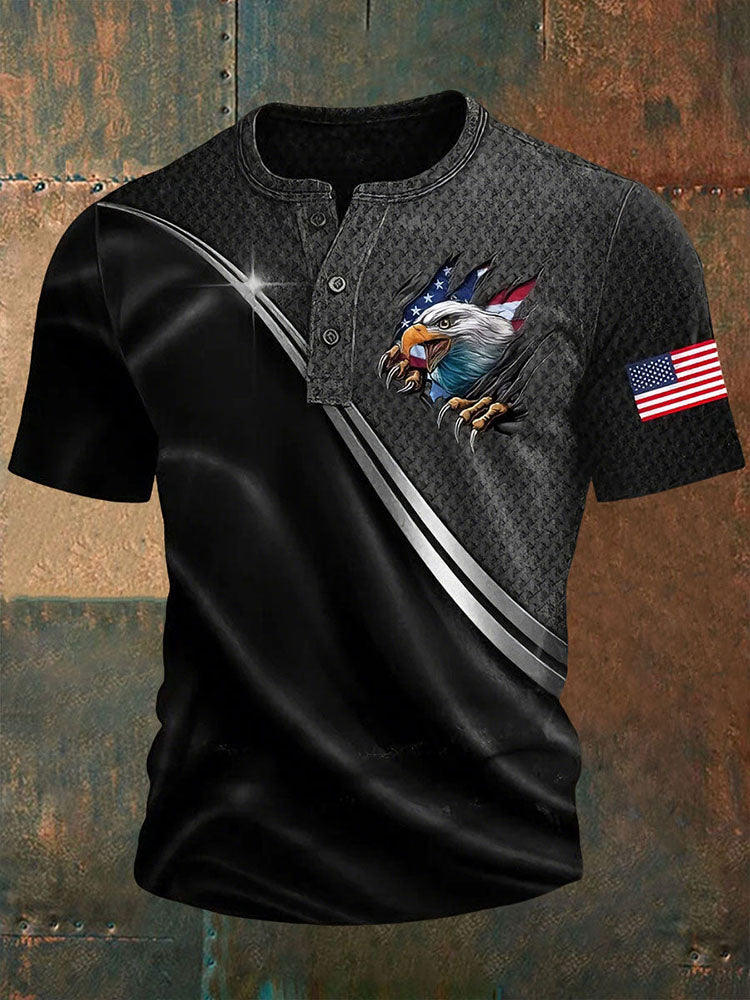 Cardydony Men's Usa Flag Eagle T-shirts