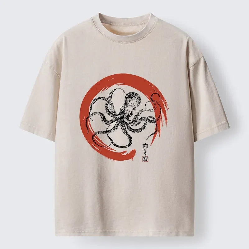 Cardydony Zen Octopus Washed T-shirt