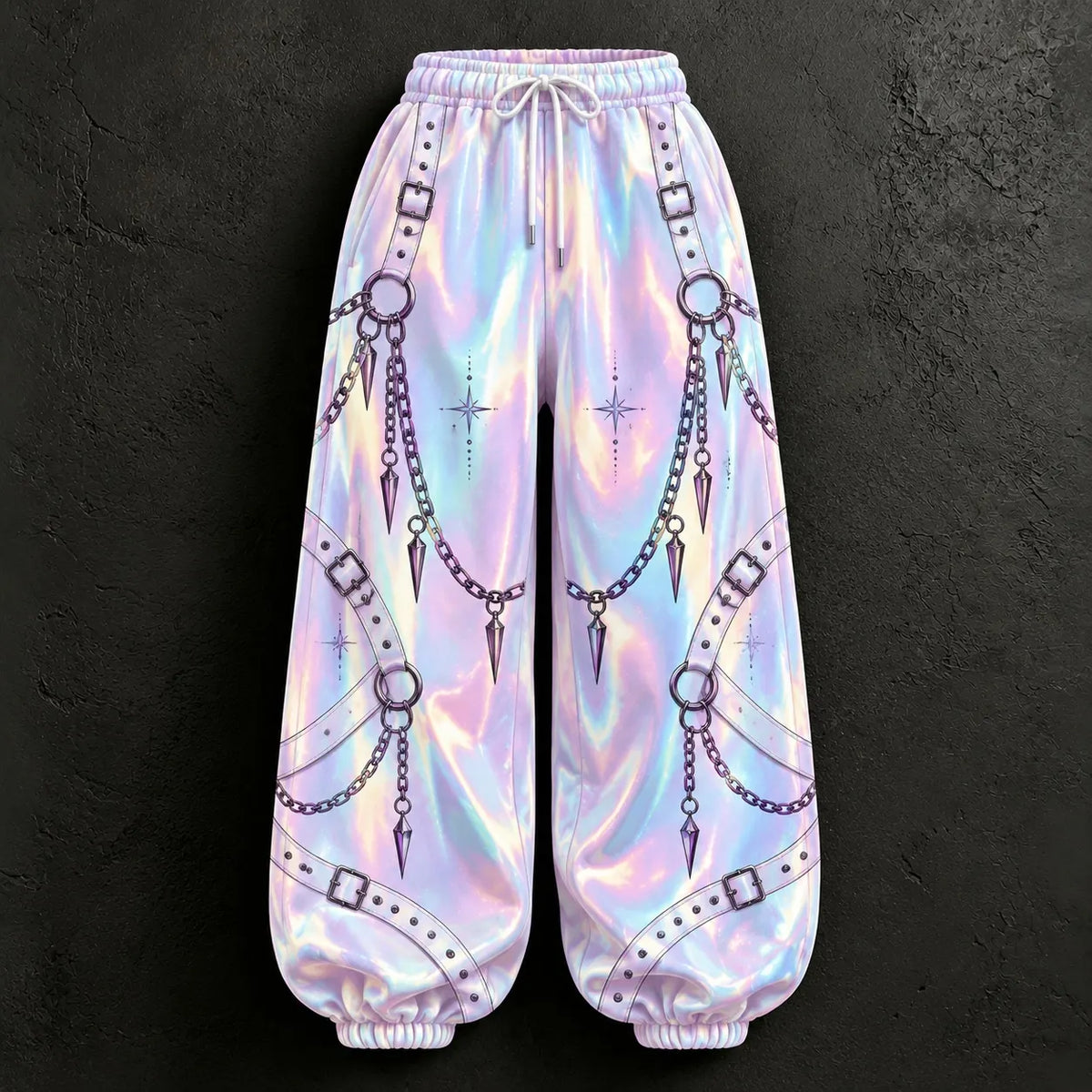 Cardydony Women's Stylish Tech Inspired Art Print Casual Pants