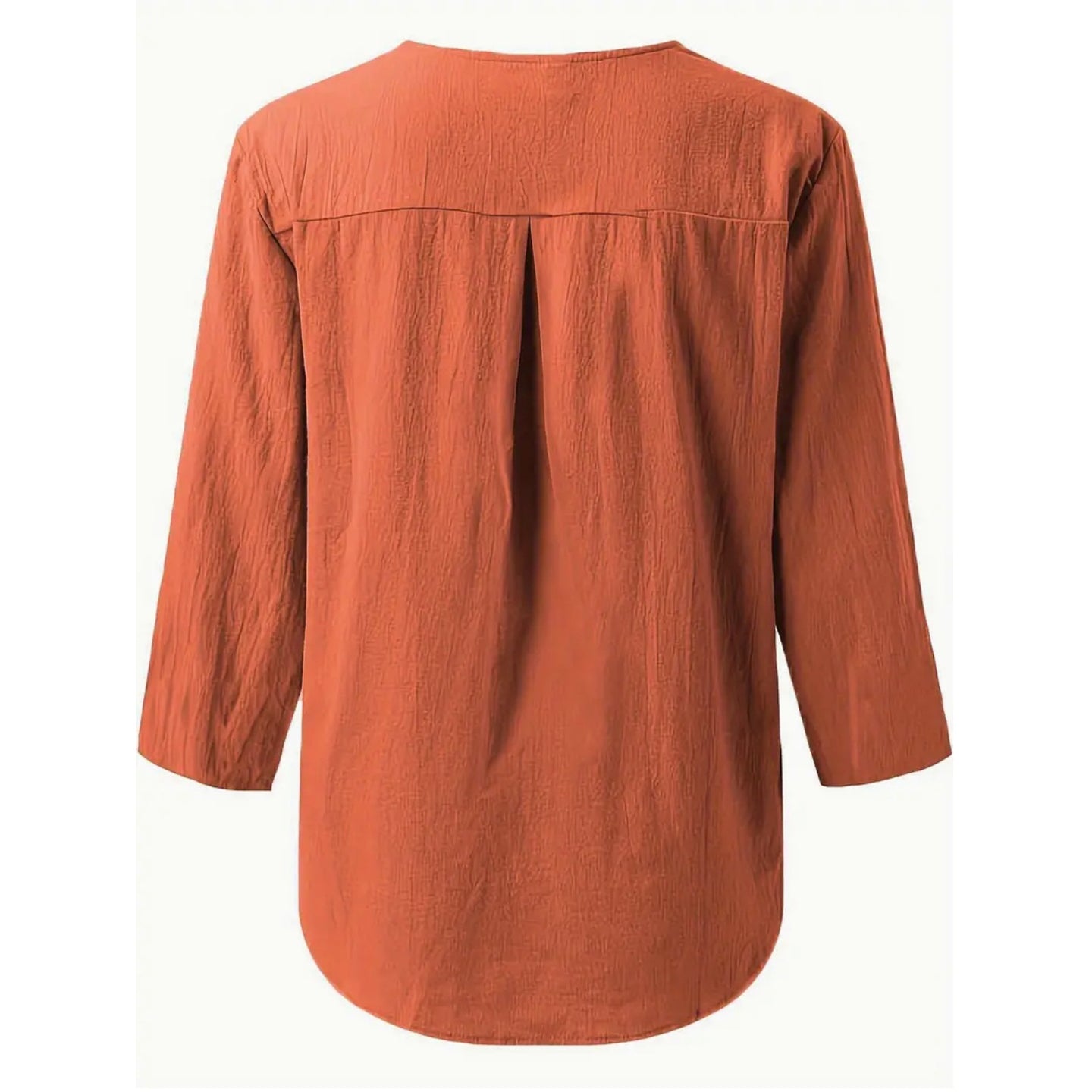 Cardydony Casual Button-down Solid Color Notched Collar Shirt