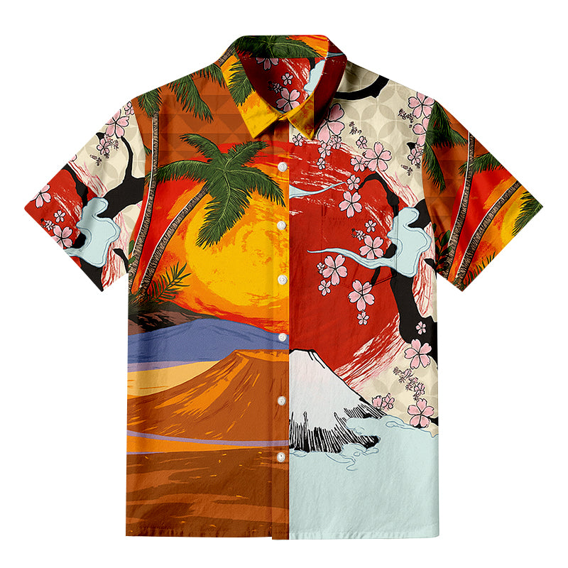 Cardydony Mauna Kea And Fuji Mountains Button-up Shirt