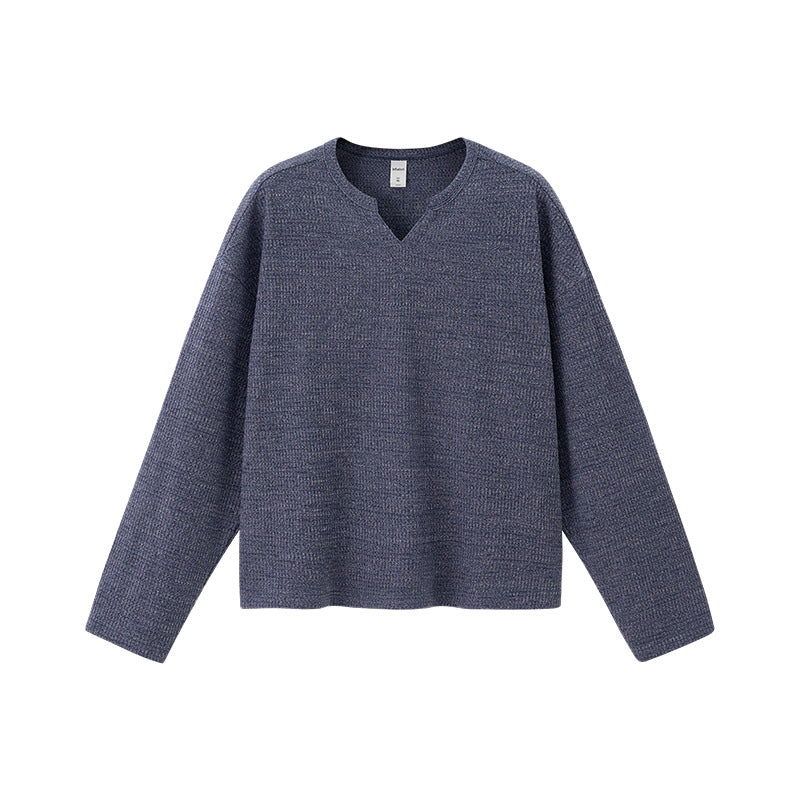 Cardydony Women's Women's V-neck Long Sleeve T-Shirt – Casual Loose Fit Everyday Top