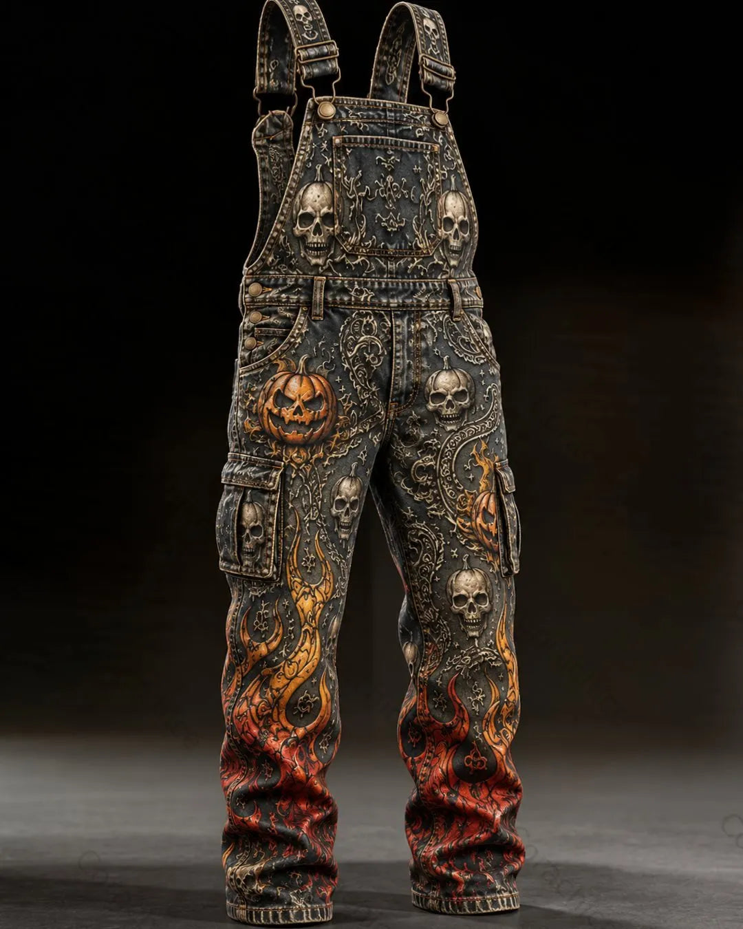 Cardydony Halloween-themed printed fashion jumpsuit overalls