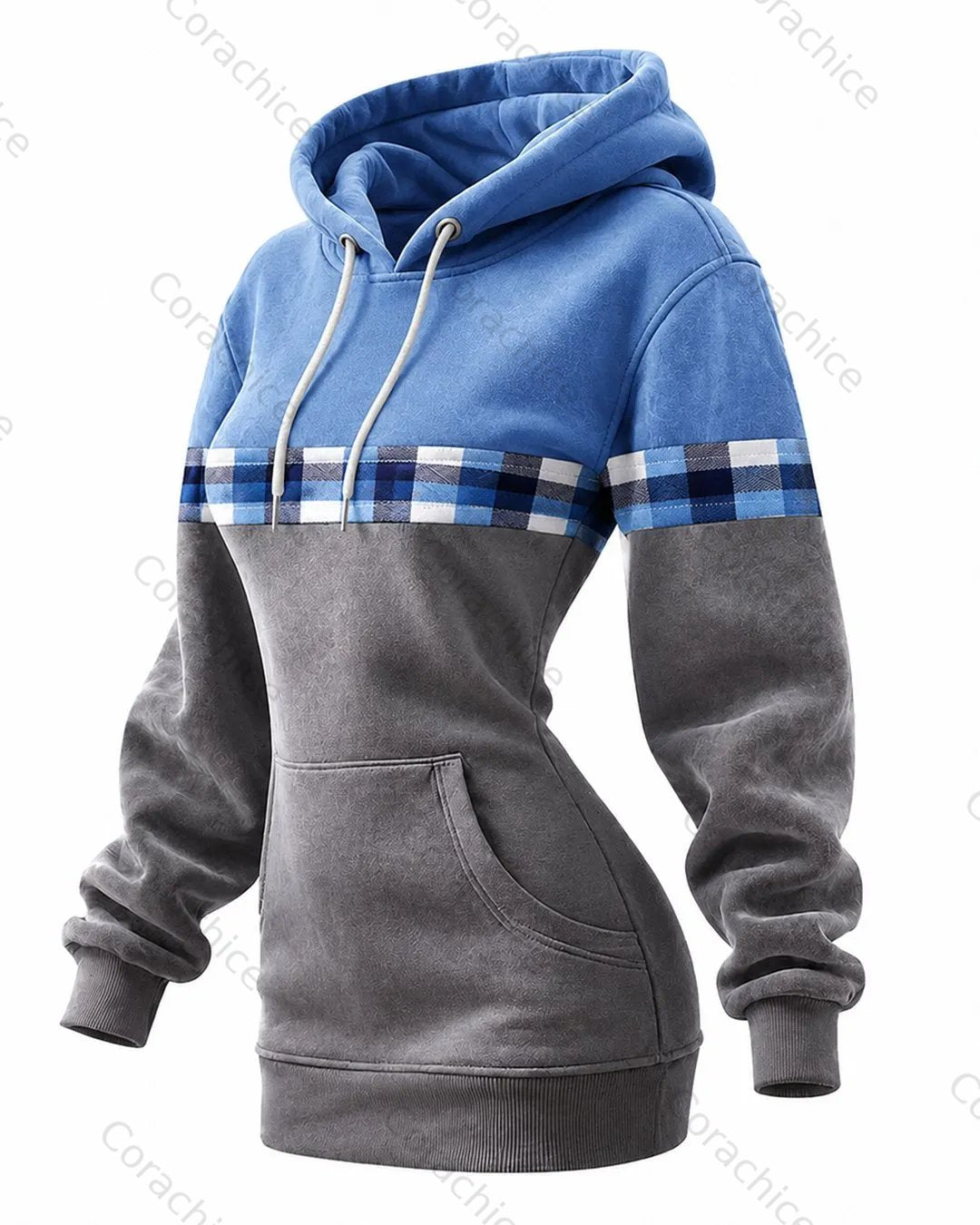 Cardydony Women's Western-Style Aztec-Print Hooded Sweatshirt Dress