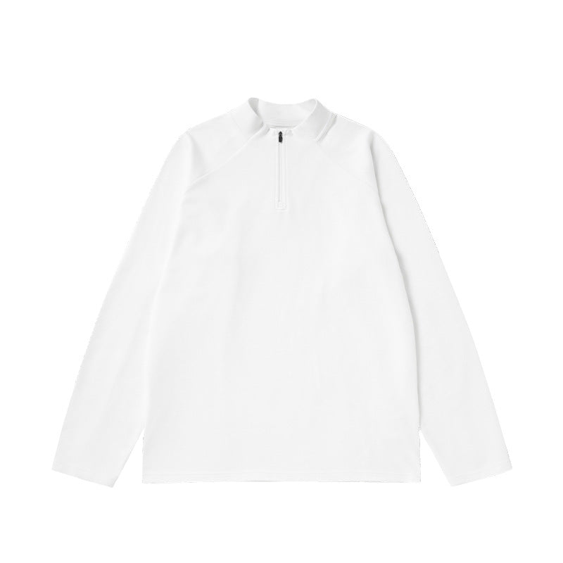 Cardydony Women's Women's Half Zip Long Sleeve T Shirt Cotton Blend - Relaxed Fit Casual Top