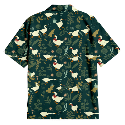 Cardydony Men's Goose Button Up Pocket Shirt