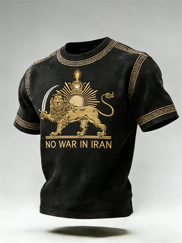 Cardydony Bohemian Style Pink Floral Embroidered Casual Round Neck Top