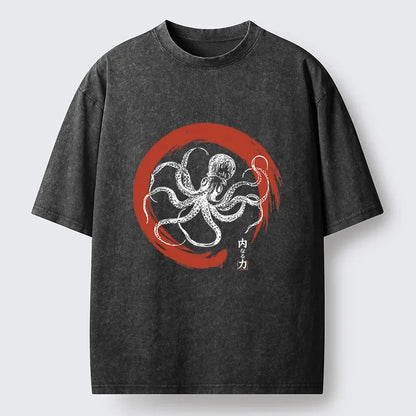 Cardydony Zen Octopus Washed T-shirt