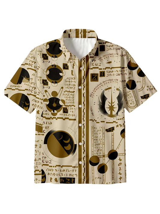 Cardydony Sacred Jedi Text Button Up Pocket Shirt
