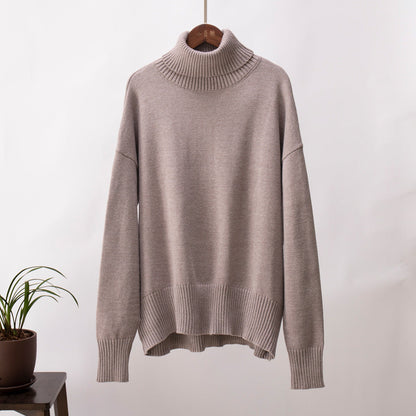 Cardydony Women's Chunky Knit Oversized Ribbed Turtleneck Sweater