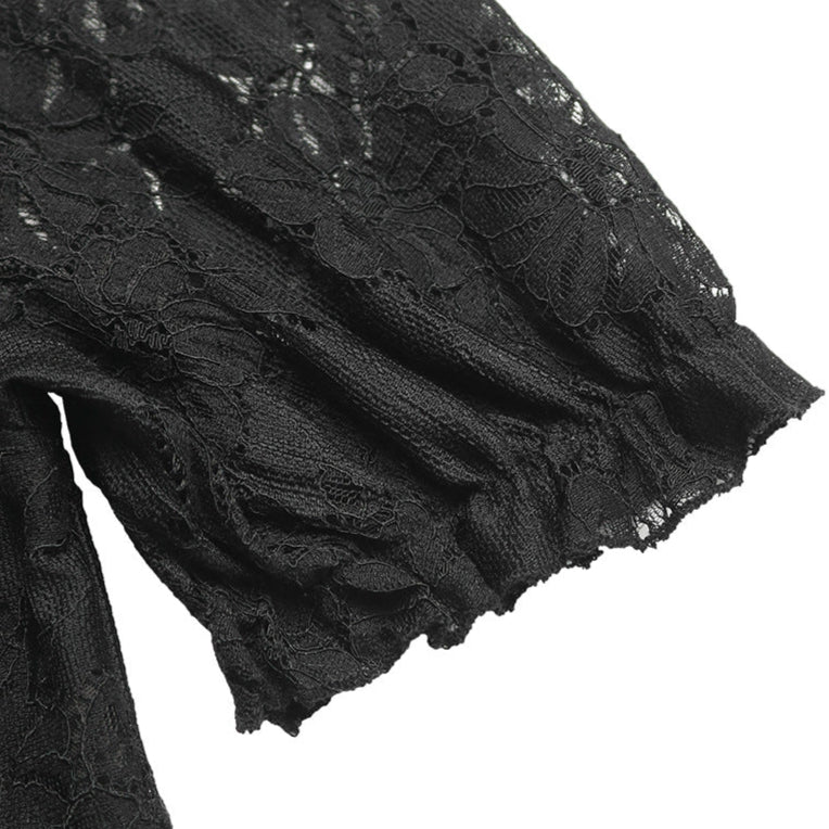 Cardydony Women's Women's Lace Button Blouse | Short Sleeve V-Neck Top