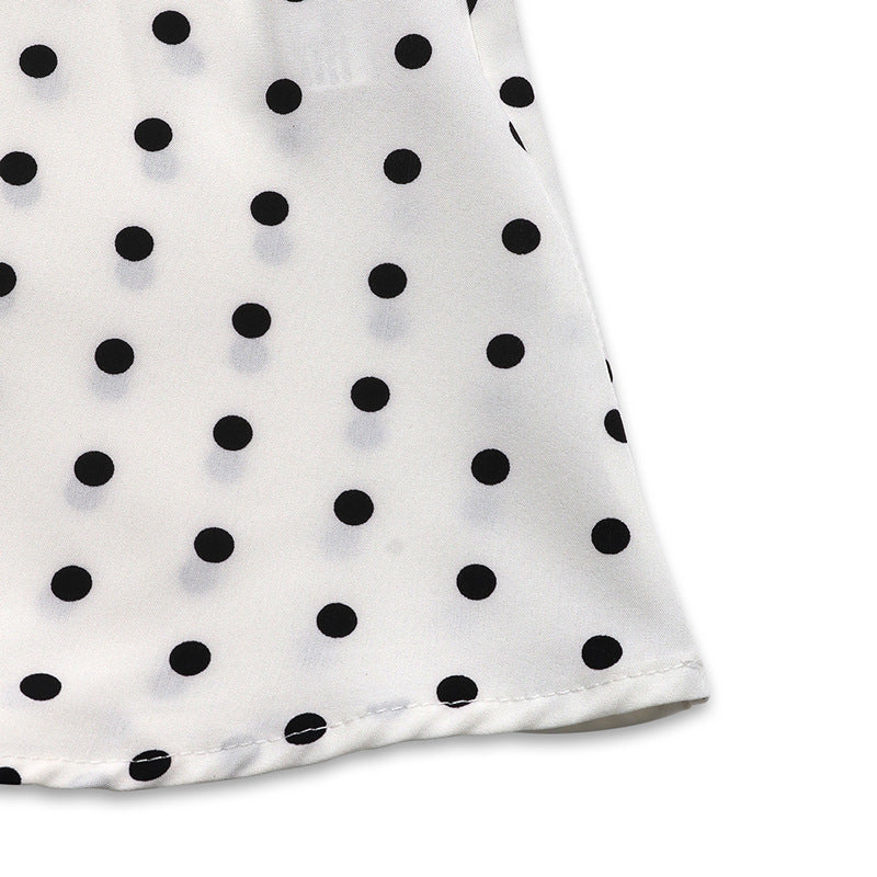 Cardydony Women's Polka Dot Halter Neck Midi Dress | Sleeveless Bow-Tie A-Line Dress