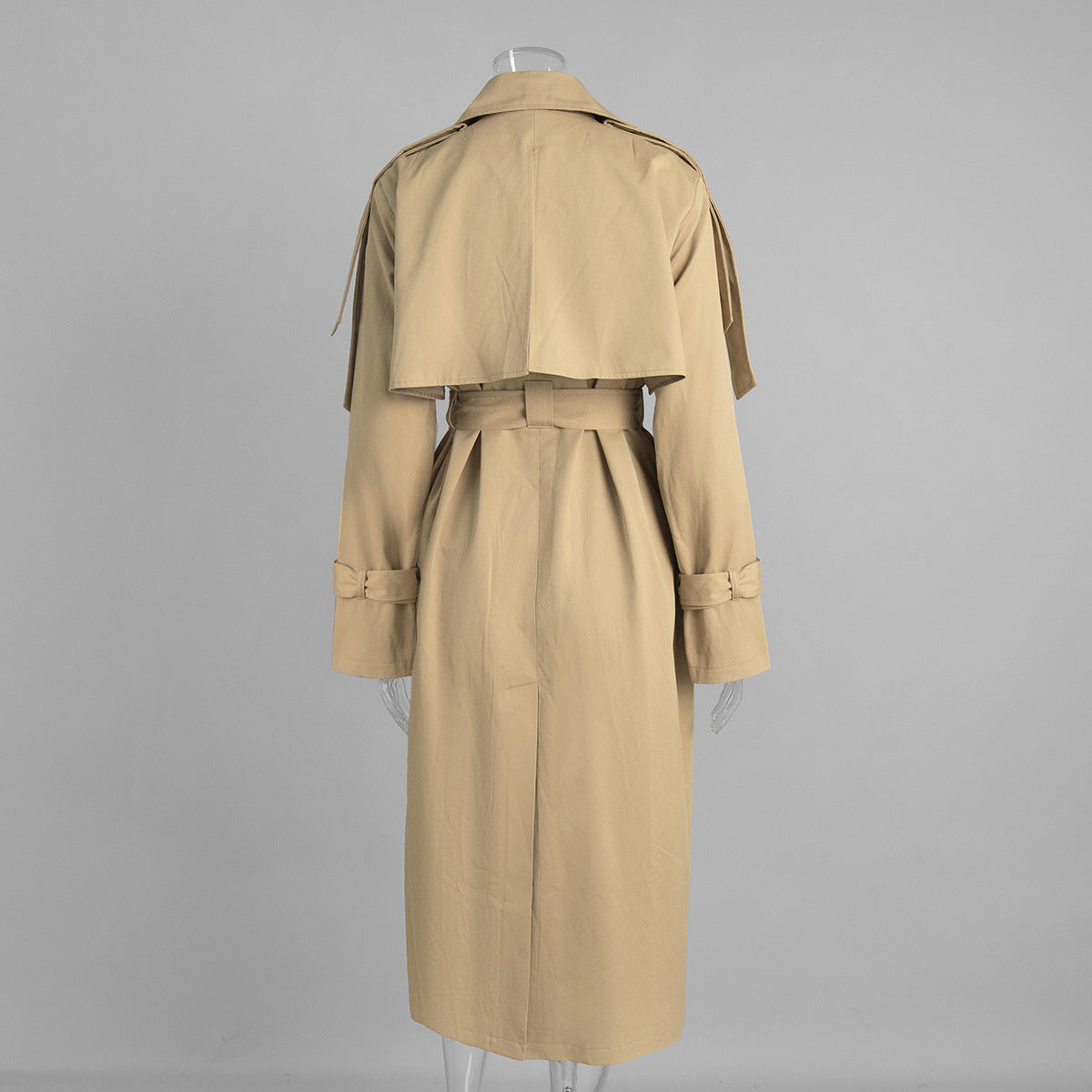 Cardydony Women's Classic British Double-Breasted Women's Trench Coat