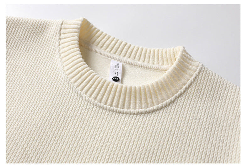 Cardydony Women's Fleece-Lined Waffle Knit Sweater | Winter Pullover