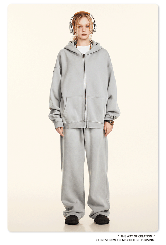 Cardydony Women's Arctic Drift Spray-Dyed Zip Hoodie | Premium Fleece Series