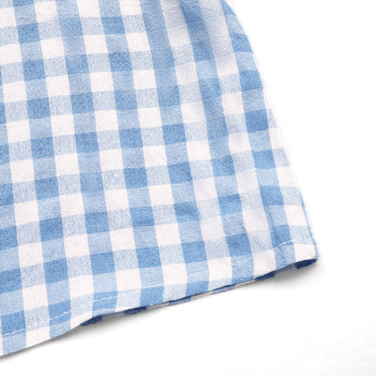 Cardydony Women's Gingham Tie Front Crop Top | Puff Sleeve V-Neck Blouse