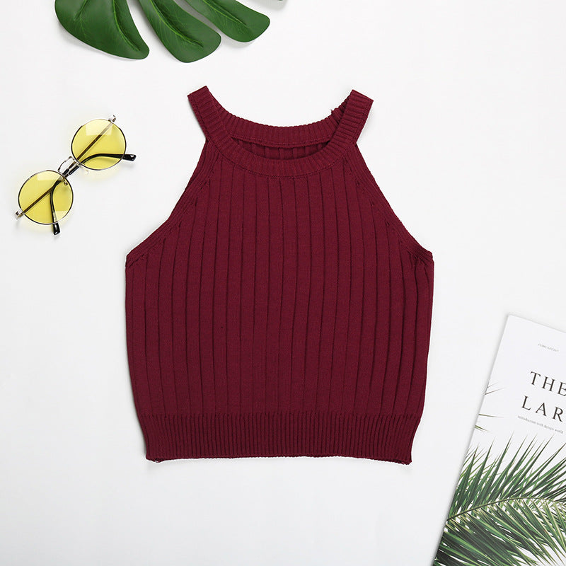 Cardydony Women's Ribbed Halter Crop Top - Summer's Hottest Essential
