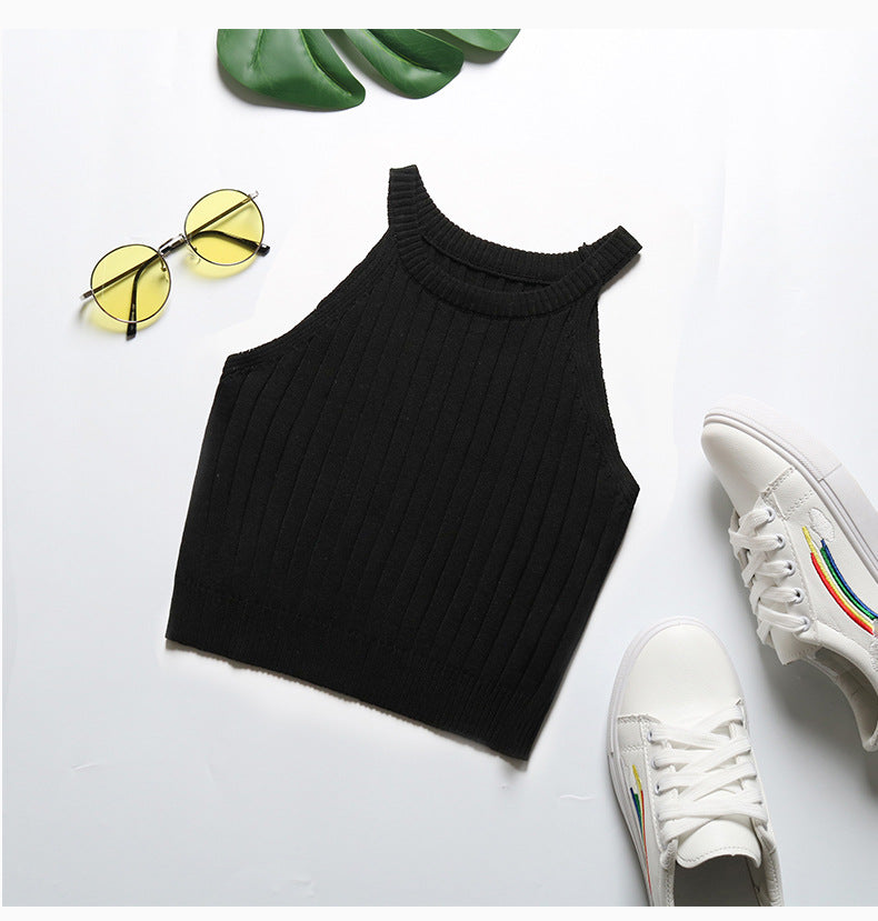 Cardydony Women's Ribbed Halter Crop Top - Summer's Hottest Essential