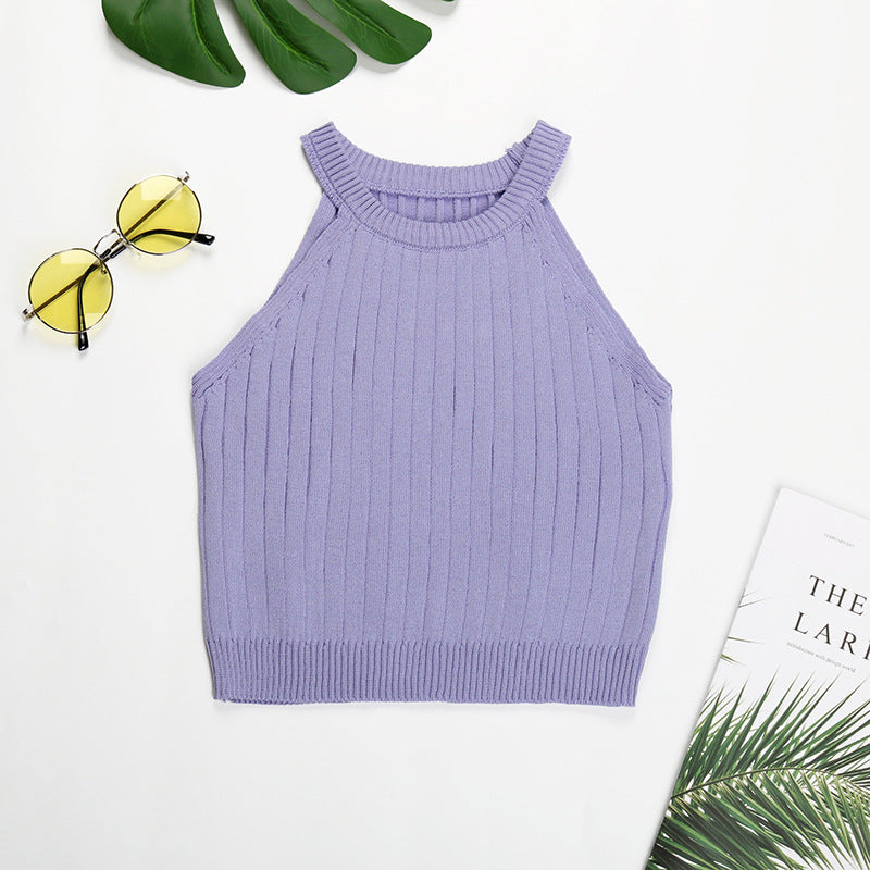 Cardydony Women's Ribbed Halter Crop Top - Summer's Hottest Essential