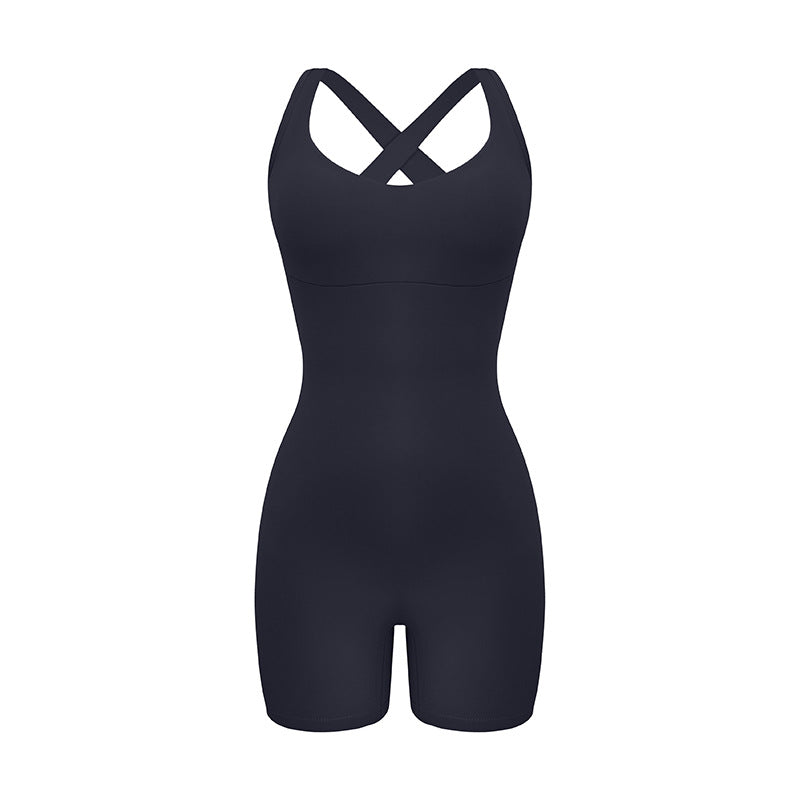 Cardydony Women's Cross-Back Active Romper - Stylish and Functional One-Piece Outfit