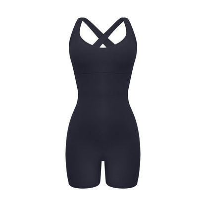 Cardydony Women's Cross-Back Active Romper - Stylish and Functional One-Piece Outfit