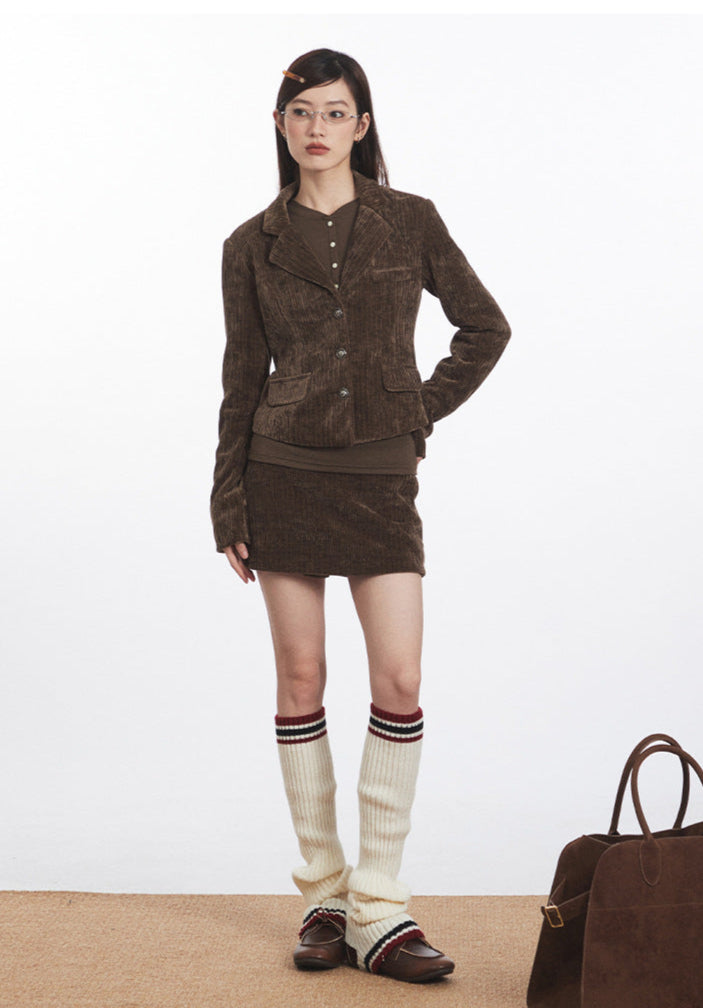 Cardydony Women's 90s Grunge A-Line Mini Skirt | Soft Corduroy Fabric