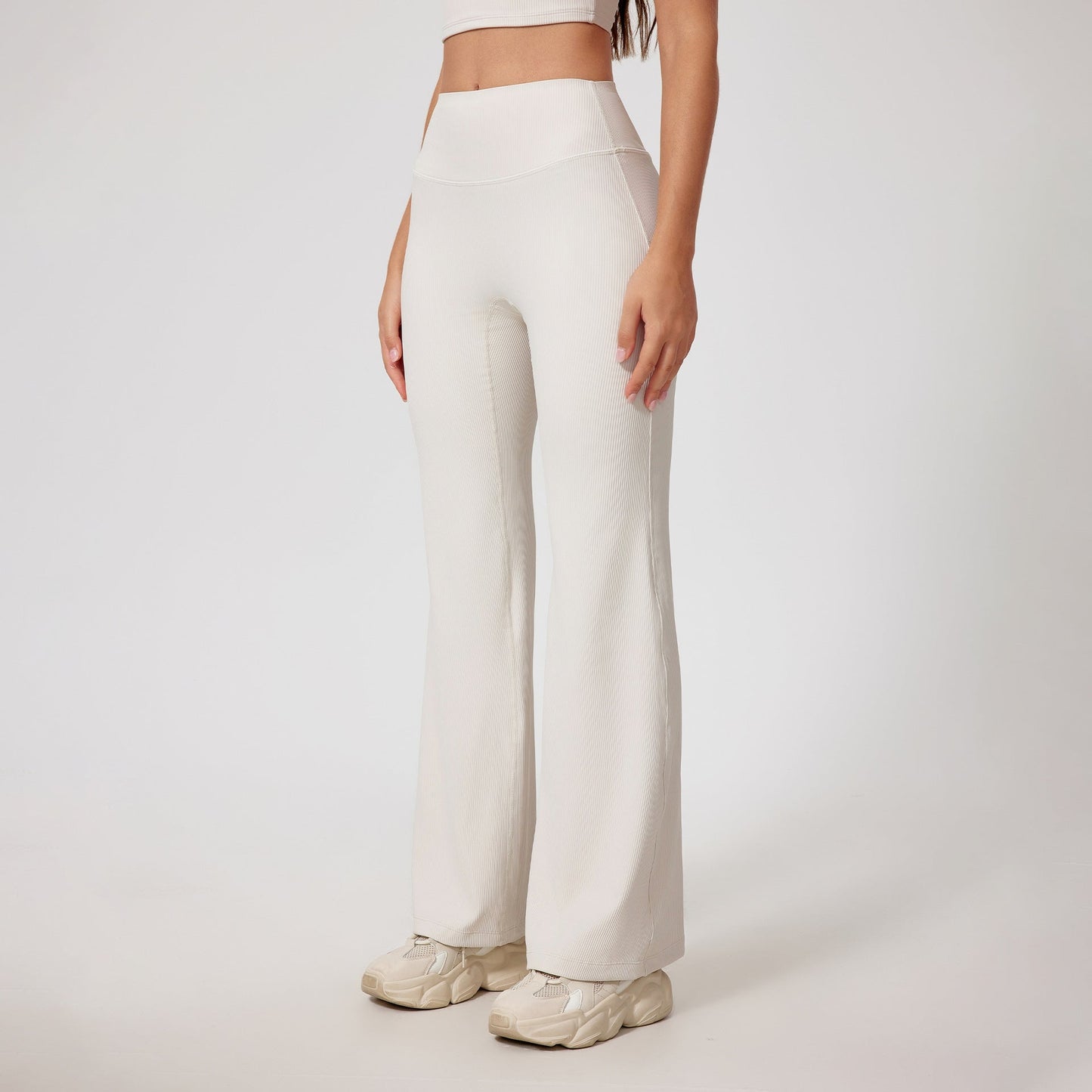 Cardydony Women's Wide-Leg Ribbed Yoga Pants - Effortless Comfort & Style