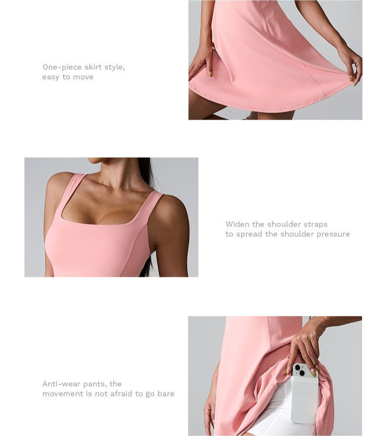 Cardydony Women's Square-Neck A-Line Tank Dress