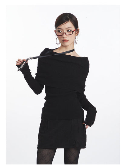 Cardydony Women's 90s V-Neck Top | Retro Slim Fit Autumn Sweater