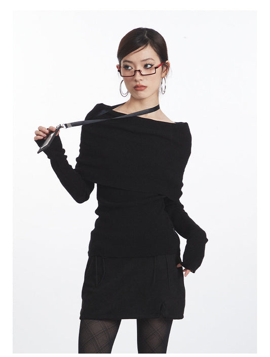 Cardydony Women's 90s V-Neck Top | Retro Slim Fit Autumn Sweater