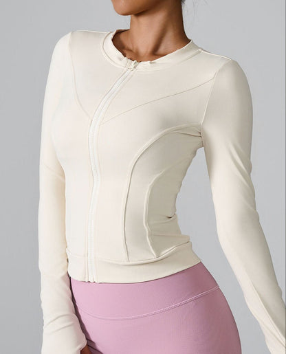Cardydony Women's Slim-Fit Long-Sleeve Zip-Up Jacket