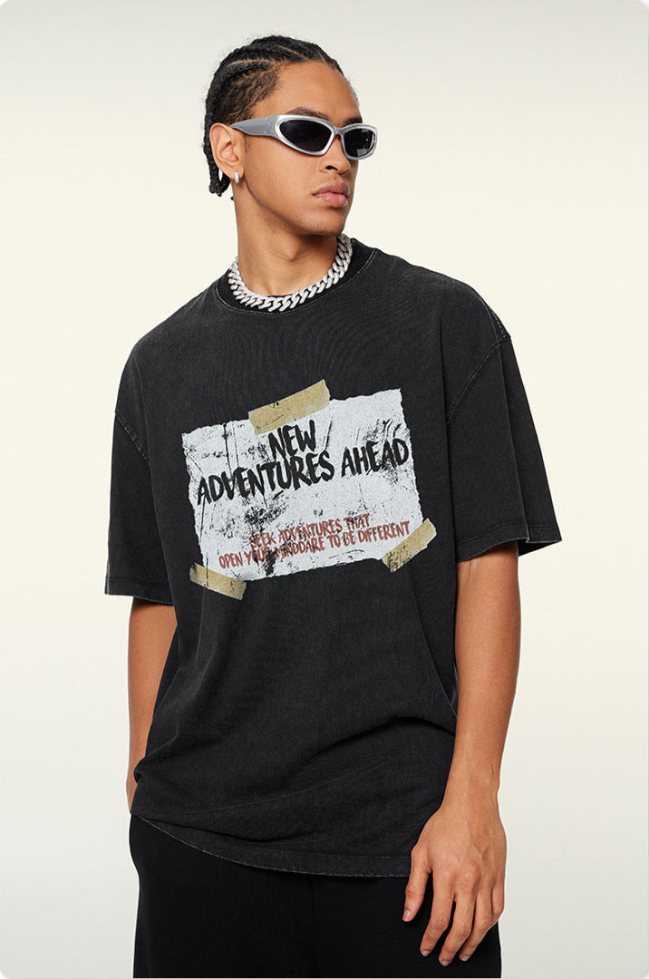 Cardydony Women's Wanderlust Print Tee | Vintage Print Streetwear
