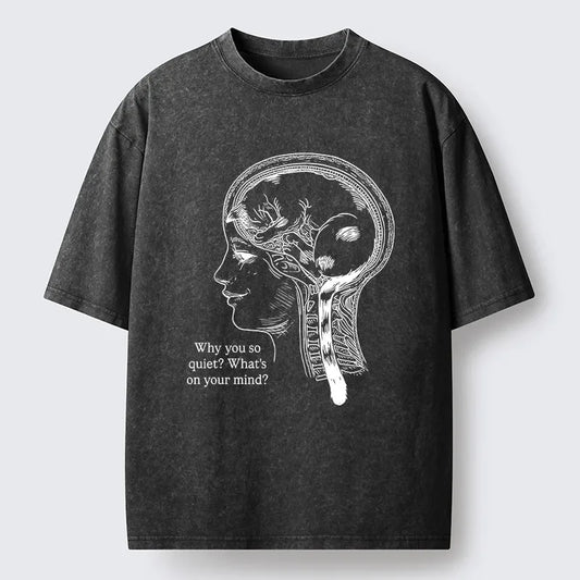Cardydony Brain Full Of Cats Washed T-shirt