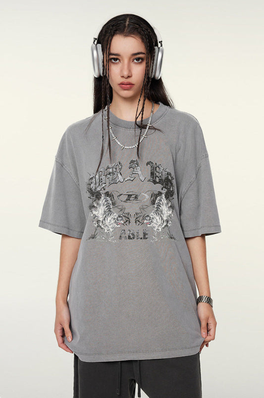 Cardydony Women's Brave Able Graphic Tee | Vintage Print Streetwear