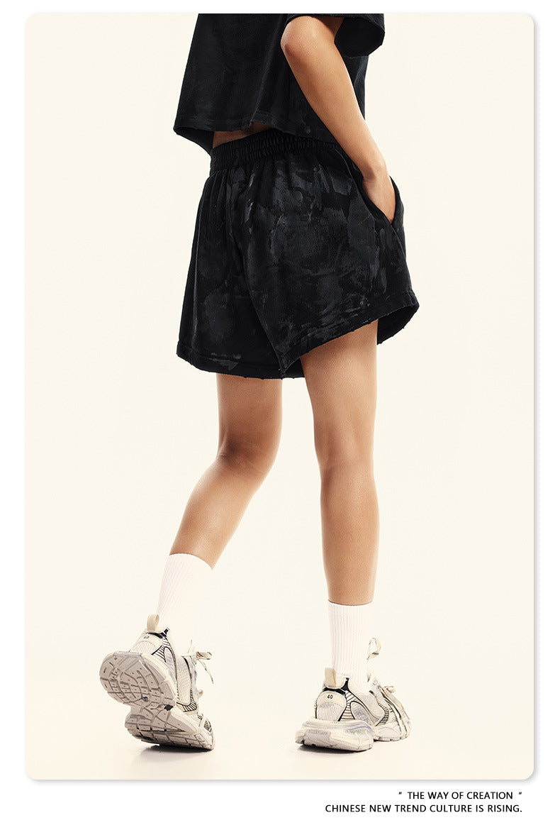 Cardydony Women's Stone Wash Athleisure Shorts | Premium Street Collection