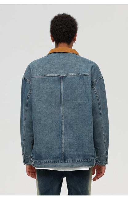 Cardydony Workwear Utility Contrast Collar Jacket
