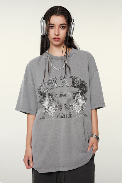 Cardydony Women's Brave Able Graphic Tee | Vintage Print Streetwear