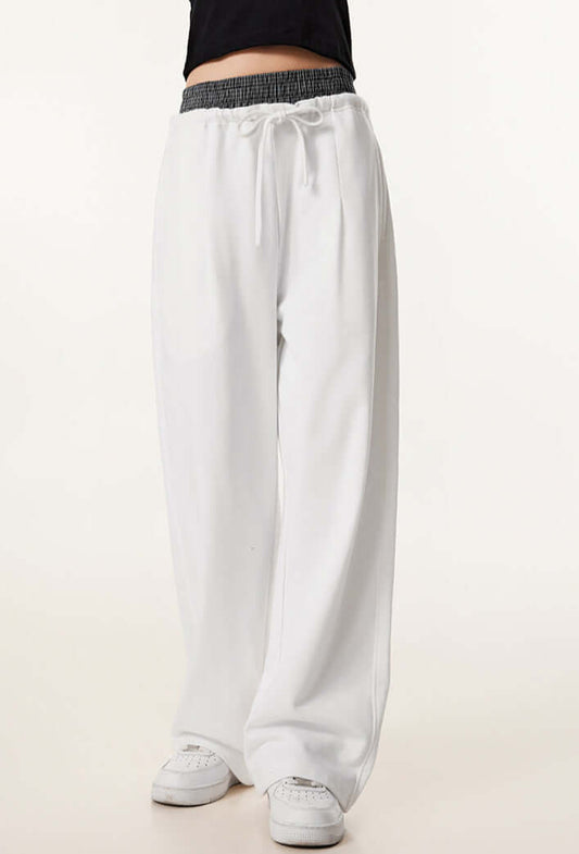 Cardydony Women's Oversized Double Waist Cotton Blend Pants | Comfort & Style