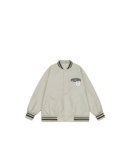 Cardydony Minimalist Varsity Letterman Bomber Jacket