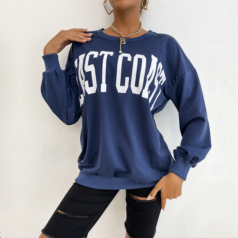 Cardydony Women's East Coast Varsity Pullover Sweatshirt – Women's Oversized Collegiate Style
