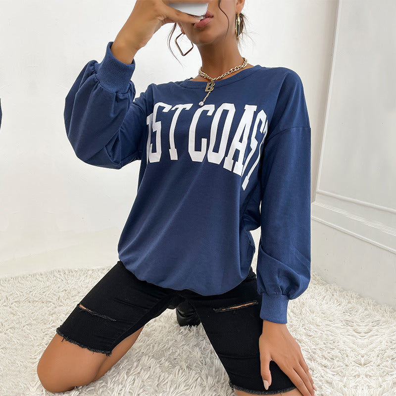 Cardydony Women's East Coast Varsity Pullover Sweatshirt – Women's Oversized Collegiate Style