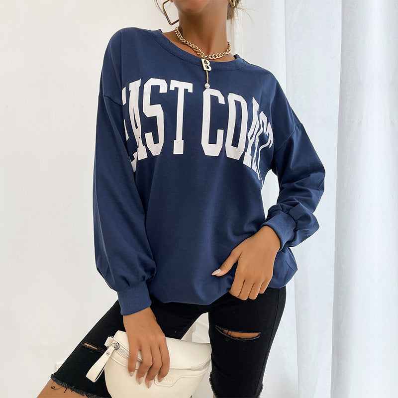 Cardydony Women's East Coast Varsity Pullover Sweatshirt – Women's Oversized Collegiate Style