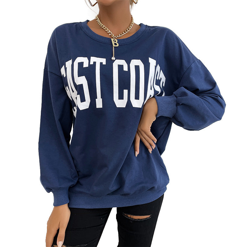 Cardydony Women's East Coast Varsity Pullover Sweatshirt – Women's Oversized Collegiate Style